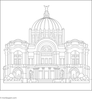 Palacio De Bellas Artes Coloring Page – fun and educational printable for children