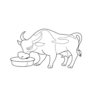 Cow Coloring page – printable animal drawing for children