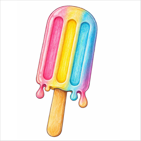 How to Draw a Popsicle – Simple Frozen Treat Drawing for Kids