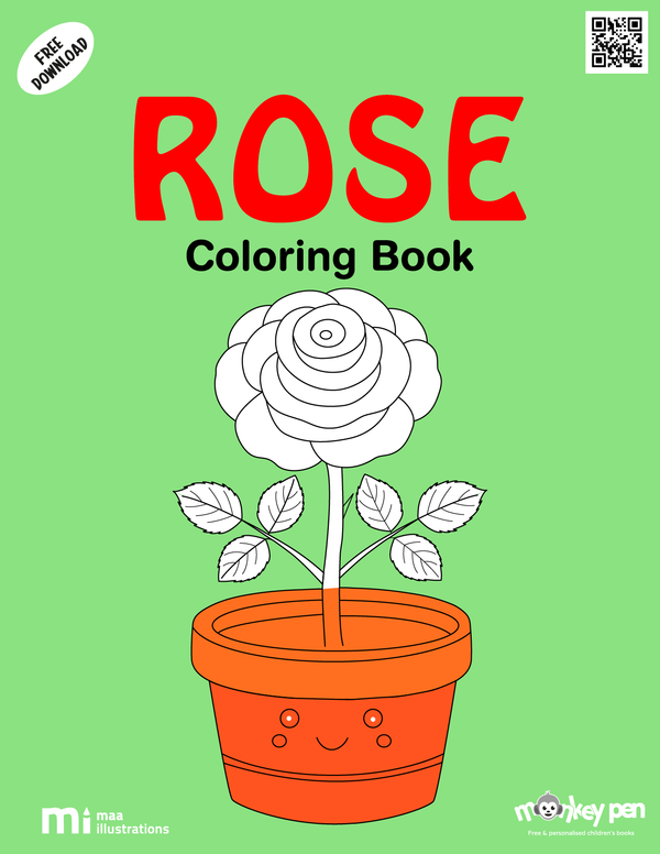 Rose Coloring Book