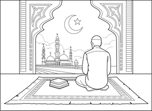Salat Prayer coloring page – fun and educational printable for children