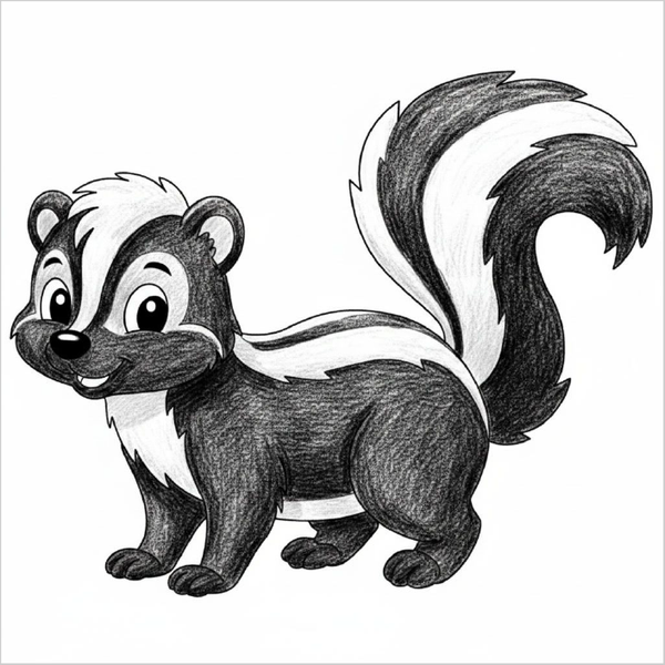 How to Draw a Skunk – Easy Woodland Animal Drawing for Kids