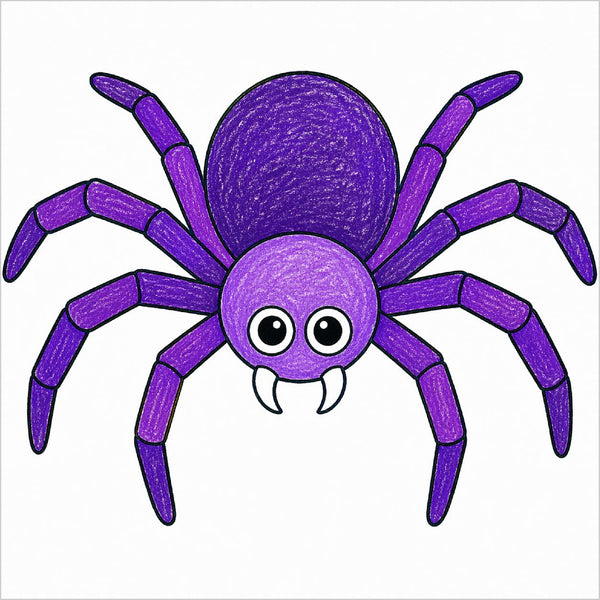 How to Draw a Spider – Easy Step-by-Step Insect Drawing for Kids