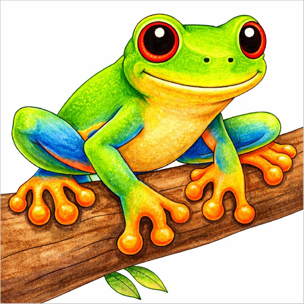 How to Draw a Tree Frog – Jungle Animal Drawing for Kids