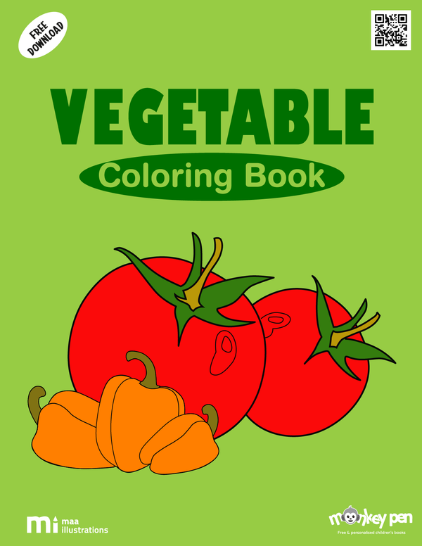 Downloadable Vegetables Coloring Book