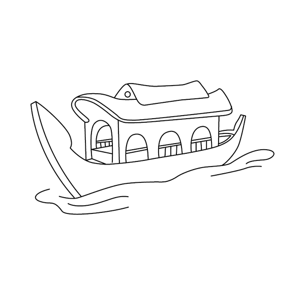 Houseboat coloring page – fun and educational printable for children