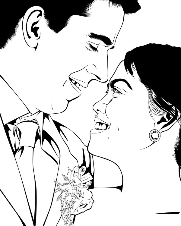 balck and white portrait artists online