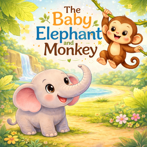 THE BABY ELEPHANT AND THE MONKEY | Free Children Book