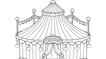 Circus Tent Colouring Page | Free Colouring Book for Children