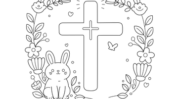 Free Printable Christian Cross Colouring Page | Free Colouring Book for Children