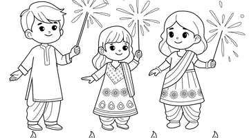 Printable Diwali Colouring Page | Free Colouring Book for Children