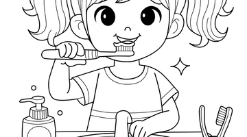 Dental Hygiene Colouring Page | Free Colouring Book for Children