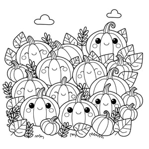 Pumpkin Patch Colouring Page 