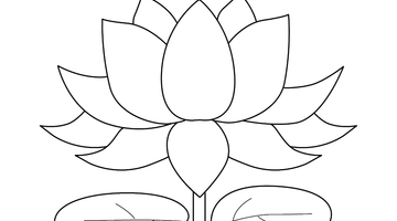 LOTUS COLOURING PICTURE | Free Colouring Book for Children