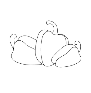 BELL PEPPER COLOURING IMAGE | Free Colouring Book for Children