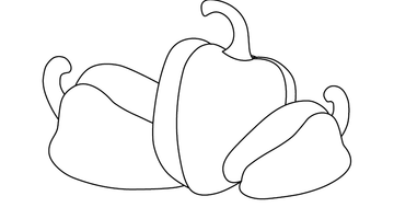 BELL PEPPER COLOURING IMAGE | Free Colouring Book for Children