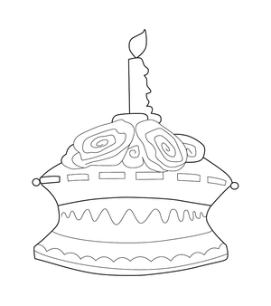 BIRTHDAY CAKE COLOURING PAGE | Free Colouring Book for Children