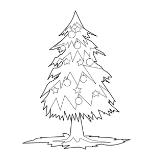 CHRISTMAS TREE COLOURING PAGE | Free Colouring Book for Children