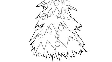 CHRISTMAS TREE COLOURING PAGE | Free Colouring Book for Children