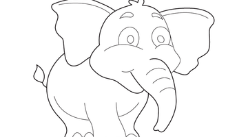 ELEPHANT COLOURING PAGE | Free Colouring Book for Children