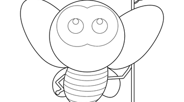 HONEYBEE COLOURING PAGE | Free Colouring Book for Children