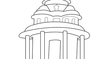 TEMPLE COLOURING PICTURE | Free Colouring Book for Children
