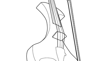 VIOLIN COLOURING IMAGE | Free Colouring Book for Children