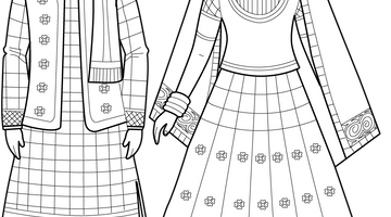 Rajasthan Traditional Wear Colouring Page | Free Colouring Book for Children