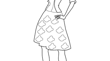 FASHION COLOURING PAGE FOR KIDS | Free Colouring Book for Children