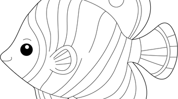 Butterfly Fish Colouring Page | Free Colouring Book for Children