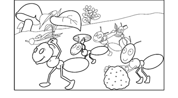 Ant Colouring Illustration | Free Colouring Book for Children