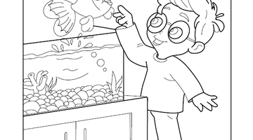 Fish Tank Colouring Page | Free Colouring Book for Children