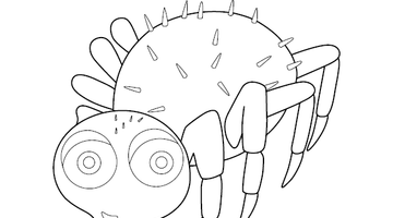 Spider Colouring Image | Free Colouring Book for Children