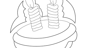 BIRTHDAY CAKE COLOURING IMAGE | Free Colouring Book for Children