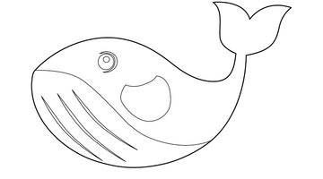 BLUE WHALE COLOURING IMAGE | Free Colouring Book for Children