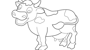 COW COLOURING PAGE | Free Colouring Book for Children