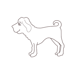 DOG COLOURING IMAGE | Free Colouring Book for Children