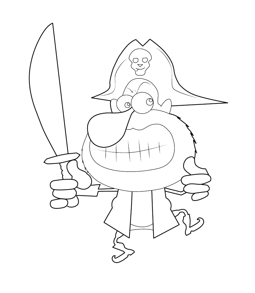 Coloring page Captain Hook 