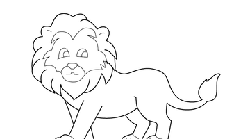 LION COLOURING IMAGE FOR KIDS | Free Colouring Book for Children