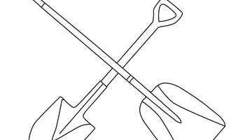SHOVELS / SPADES COLOURING PICTURE | Free Colouring Book for Children