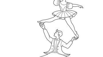 Acrobats and Aerialists Colouring Page | Free Colouring Book for Children