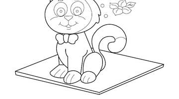 Kitten Colouring Image | Free Colouring Book for Children