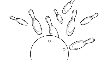 BOWLING COLOURING PICTURE | Free Colouring Book for Children