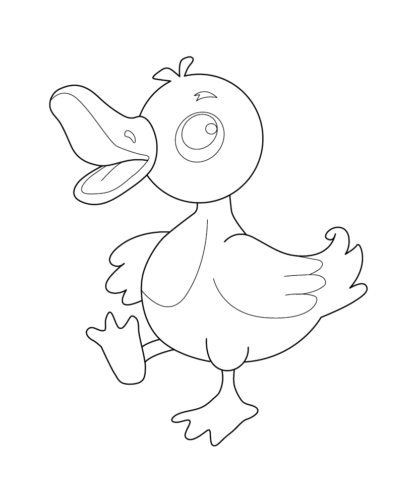 FREE DUCK COLOURING PAGE | Free Colouring Book for Children – Monkey