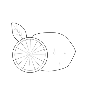 LEMON COLOURING PICTURE | Free Colouring Book for Children