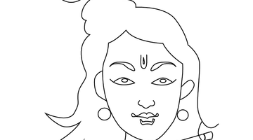 LORD KRISHNA COLOURING PICTURE | Free Colouring Book for Children
