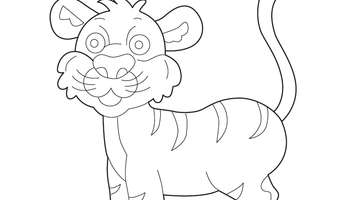 PRINTABLE TIGER COLOURING PICTURE | Free Colouring Book for Children