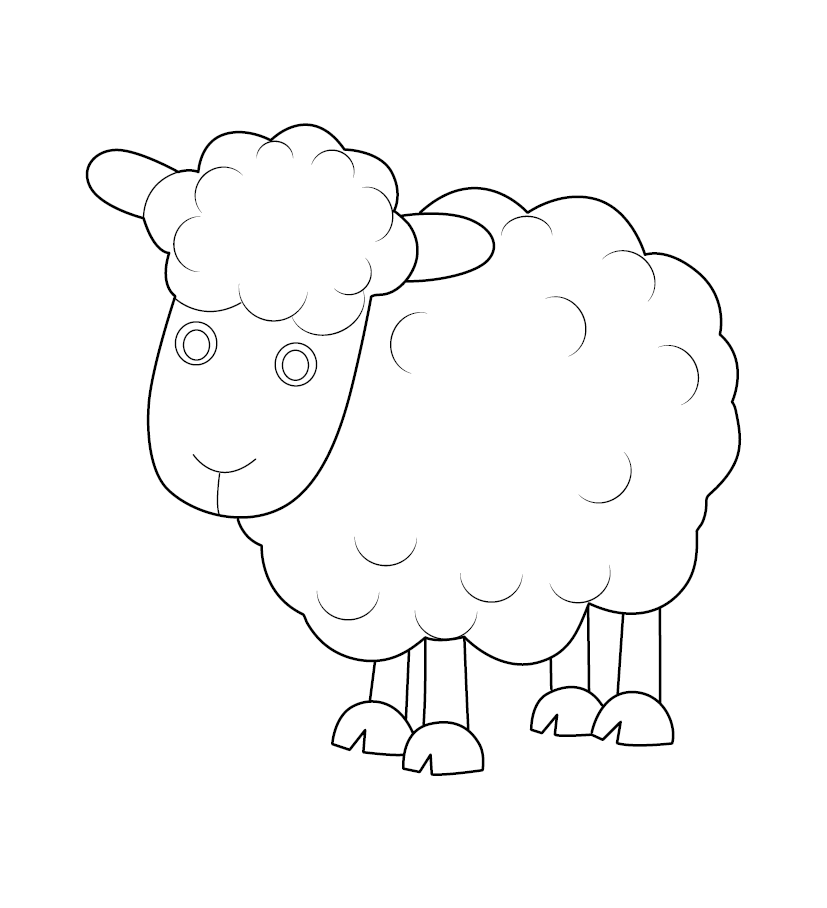 HOW TO DRAW A SHEEP for Kids Farm Animals Drawing | Cute Easy Drawings |  Easy drawings, Cute easy drawings, Animal drawings
