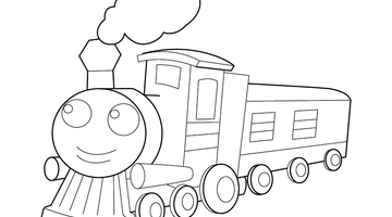 TRAIN COLOURING IMAGE | Free Colouring Book for Children