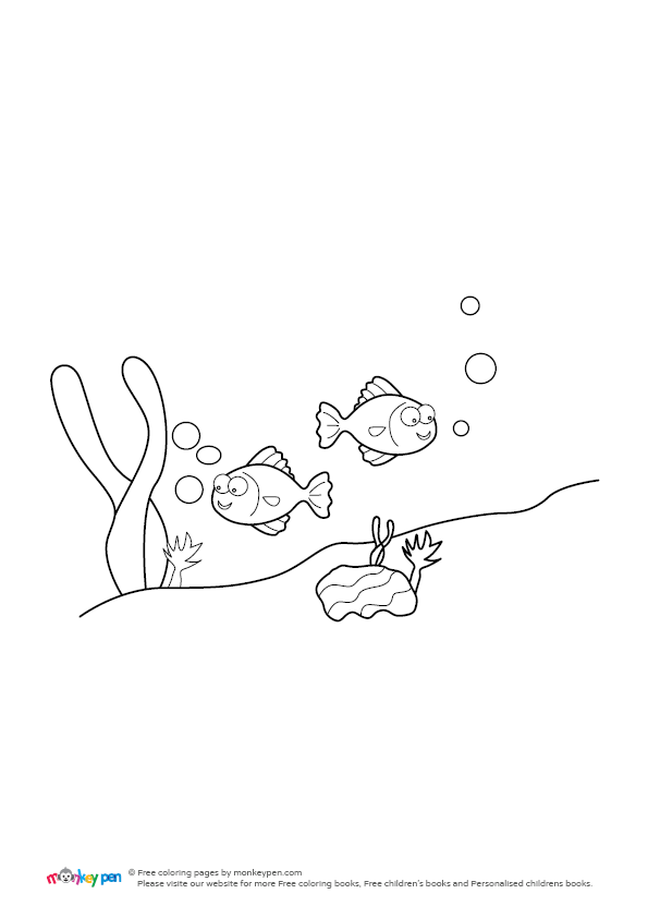 Ocean Coloring Picture | Free Colouring Book for Children – Monkey Pen